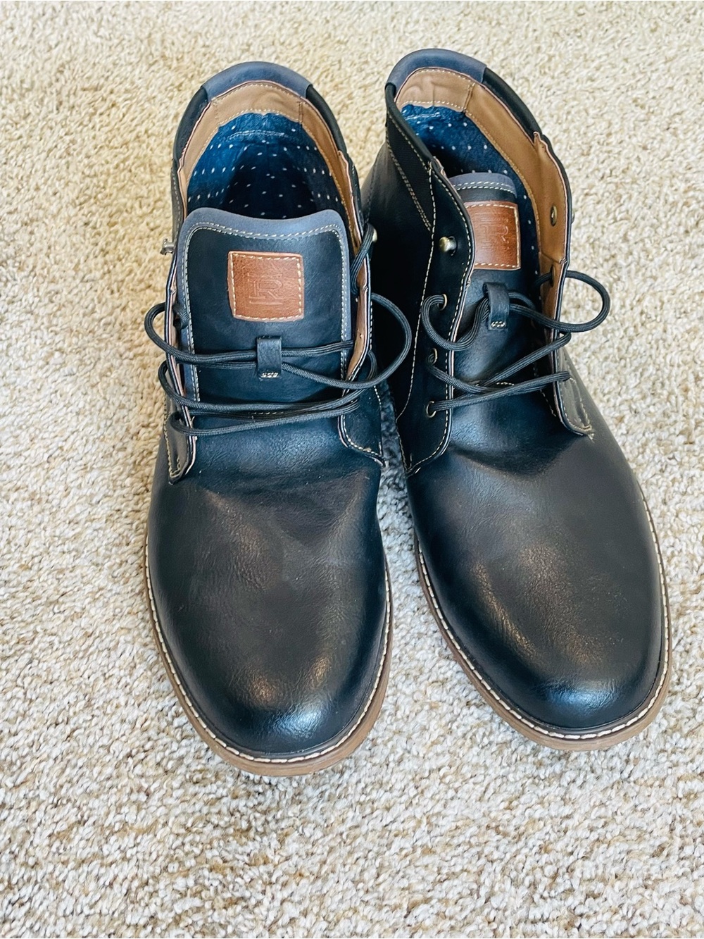 Men's Rye Black Leather Boots Brand New
